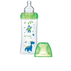 Biberon Sensation+ 330 ml Vert Dinosaure, tétine débit 1 - 1 biberon