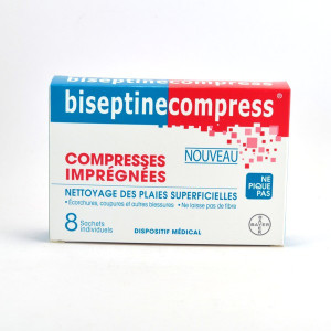 Biseptine Compresses Imprégnées - 8 compresses