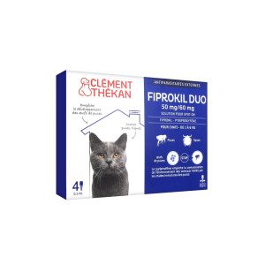 Clément Thékan Fiprokil Duo 50mg/60mg Chat 1-6kg - 4 x 0.5ml