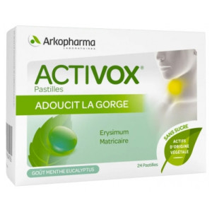 Activox® Pastilles, arôme Menthe Eucalyptus - 24 pastilles