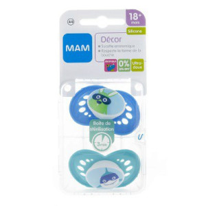 Sucette +18 mois Décor Animaux - 2 sucettes