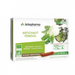 Arkopharma Arkofluides Artichaut Fenouil Bio - 20 Ampoules
