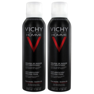 Vichy Homme Mousse à Raser Anti-Irritations - Lot de 2 x 200 ml