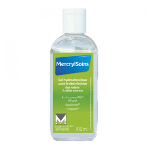 MERCRYL Soin Gel Hydroalcoolique Désinféction des mains Sans eau - 100ml