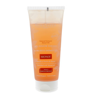 BeauTerra Gel Douche Surgras Monoï Beauterra Corps et Cheveux - 200 ml