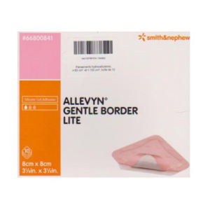 Allevyn Gentle Border Lite 8 x 8 cm - 10 Unités 