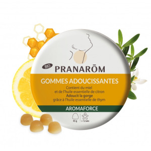 Pranarôm Aromaforce Gommes Adoucissantes Miel/Citron Bio - 45g