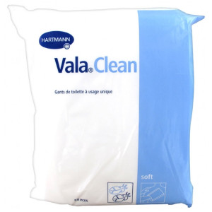 Hartmann Vala Clean Gants de Toilette à Usage Unique - 50 Pièces