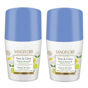 Sanoflore Vent De Citrus Roll-on Bio - Lot de 2x50ml 