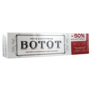 Botot Pâte Dentifrice Cannelle Clou de Girofle Menthe - Lot de 2 x 75ml