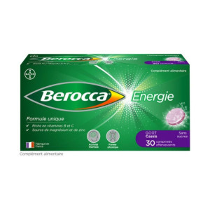 Berocca Énergie Goût Cassis - 30 Comprimés Effervescents