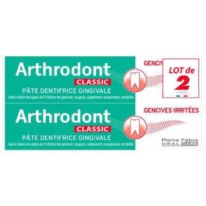 Pierre Fabre Arthrodont Pâte dentifrice gingivale classic - lot de 2 x 75 ml