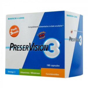 Bausch & Lomb Preservision 3 Complément alimentaire à Visee Oculaire - 180 Capsules 