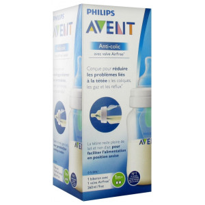 Avent Anti-Colic avec Valve AirFree Biberon 1 Mois et + -  260 ml 