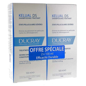 Ducray Kelual DS Shampooing Traitant Antipelliculaire - Lot de 2 x 100ml