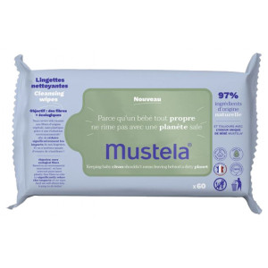 Mustela Lingettes Nettoyantes à l'Avocat - 60 Lingettes