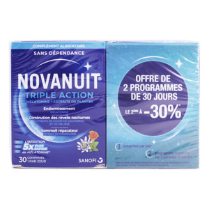 Novanuit Triple action - Lot de 2x30cprimés