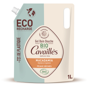 ROGE CAVAILLES Eco-Recharge Gel Bain Douche Certifié Bio Huile de Macadamia - 1L