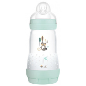 MAM Easy Start Biberon Anti-Colique Couleurs de la Nature 260 ml 2 Mois et + Débit 2 Couleur : Aqua