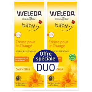 Weleda Baby Crème pour le Change Calendula - Lot de 2 x 75 ml