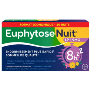 Bayer Santé Euphytose Nuit LP 1,9 mg - 30 Comprimés