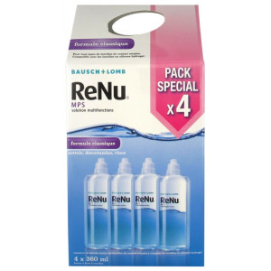 Bausch + Lomb ReNu MPS Solution Multifonctions - Lot de 4 x 360 ml