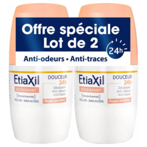 Etiaxil Déodorant Douceur 24H Roll-On - Lot de 2 x 50 ml