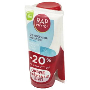Rap Phyto Gel Fraîcheur Jambes Légères Menthol Bio- Lot de 2 x 150 ml