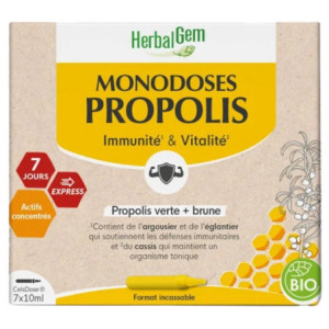 HerbalGem Monodoses Propolis Bio - 7 Monodoses