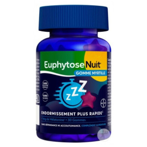 Bayer Santé EuphytoseNuit Myrtille - 30 Gommes