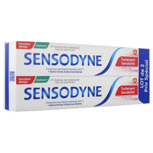 Sensodyne Traitement Sensibilité Dentifrice - Lot de 2 x 75 ml