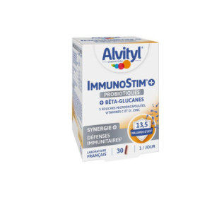 Alvityl IMMUNOSTIM + - Probiotiques Défenses Immunitaires - 30 Gélules Végétales