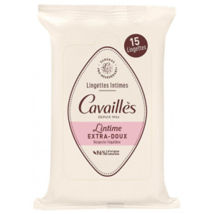 Cavaillès Lingettes Intimes Extra-Doux 15 lingettes