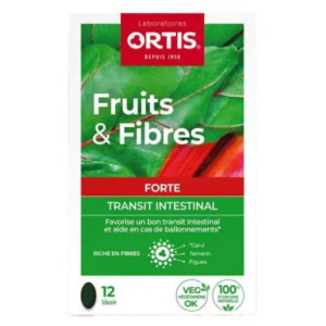 Ortis Fruits & Fibres Forte Transit Intestinal - 12 Comprimés