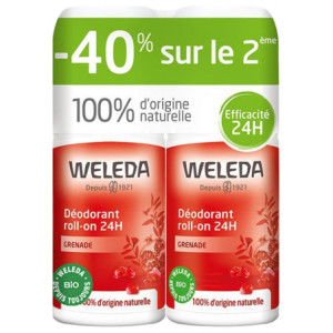 Weleda Déodorant à la Grenade Roll-on 24H - Lot de 2 x 50 ml