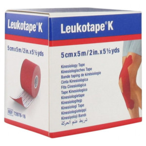 BSN Médical Leukotape K Bande Taping de kinésiologie 5 cm x 5 m - Rouge