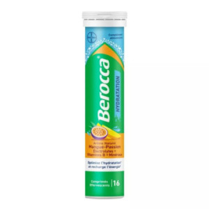 Bayer Berocca Hydratation - 16 comprimés effervescents mangue-passion